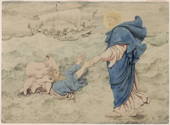 Sketch of Christ Walking on Water